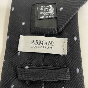 ARMANI COLLEZIONI（アルマーニコレツィオーニ） 黒ドットネクタイ