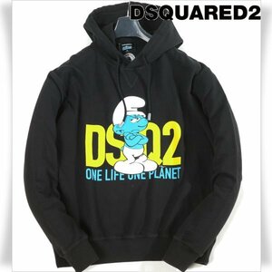 新品1円～★定価10万 DSQUARED2 ディースクエアード イタリア製スマーフコラボ プルオーバーパーカー M SMURFS COOL Hoodie 本物◆S1026◆