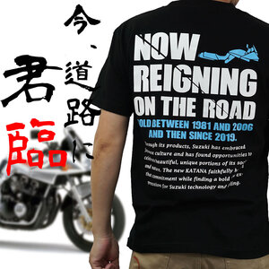 1100S、750S 400S BIKER STYLE オリジナル Tシャツ インナー 黒（ブラック）【XXLサイズ】 半袖 suzuki katana 刀 GSX スズキバイク