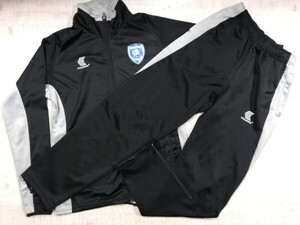 アクオレ acuore サッカー スポーツ古着 Tokyo Bay FC 東京ベイフットボールクラブ トラックスーツ 裾ジップ 上下セットアップ メンズ O 黒