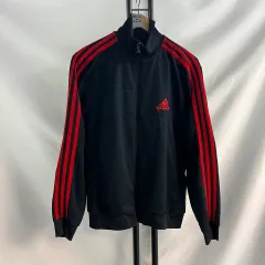 【雷市場（ポンジャン）商品韓国直送】 純正品/ 100 adidas(アディダス) 3本線 ネイビー レッド トラックトップス ジャージ ヨーロッパ