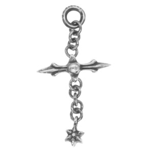 CHROME HEARTS クロムハーツ（原本無） ROLY CROSS ローリークロス チャーム ペンダントトップ シルバー系【中古】