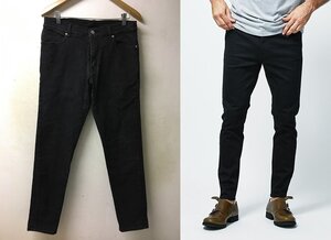 ◆ジュンハシモト JUN HASHIMOTO D02 CARROT FIT DENIM ブラック　スリム デニム パンツ 黒 美 1082110003-3 サイズ4 日本製