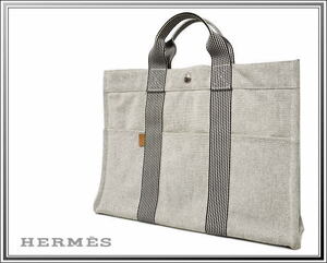 ☆HERMES エルメス ニューフールトゥMM グレー トートバッグ ハンドバッグ送料税込み！