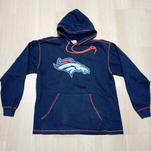 送料無料 デンバー ブロンコス Denver Broncos NFL パーカー USA製 Mサイズ