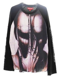 シュプリーム SUPREME 23AW H.R.GIGER RAGLAN L/S TOP S ハンス リューディ ギーガー ラグラン 長袖 Tシャツ ブラック【ブランド古着ベクト