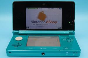 動作確認済み 任天堂 3DS アクアブルー 本体 Nintendo 3DS-Aqua Blue Nintendo TESTED work fine 625