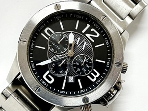 ☆ARMANI EXCHANGE/アルマーニ エクスチェンジ AX1501 クロノグラフ メンズ腕時計《電池切れジャンク/中古品》☆ 