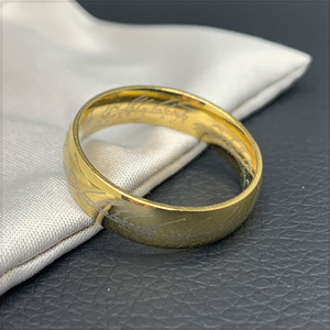 [RING] Yellow Gold Color Lord Of The Ring ゴールドカラー ロード・オブ・ザ・リング レプリカ 6mm リング 31号 (5.5g)