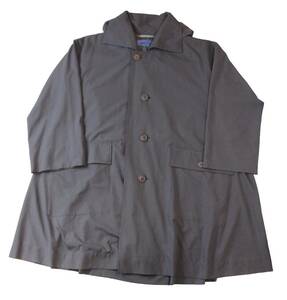 ISSEY MIYAKE イッセイミヤケ WINDCOAT ウインドコート ポリエステル Aライン オーバーコート フーデッドジャケット グレー S （ma)