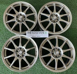 ★PIAA LIGHT WEIGHT 17インチ 100/5H ★17×7J +50 PCD100 5穴 ハブ径:約73mm 4本Set 中古アルミ ★劣化、キズ有 ★送料無料