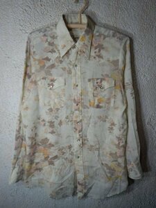 to2674　激レア　Lee　リー　アメリカ製　USA　70ｓ　レトロ　vintage　ビンテージ　長袖　花柄　ウエスタン　デザイン　シャツ　人気