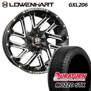 4本セット レーベンハート LOWENHART GXL206 20x8.5J 6/139.7 +20 おすすめタイヤ DURATURN 265/50R20 プラド ハイラックス HILUX