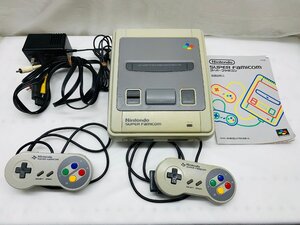 【稼動品】任天堂 ニンテンドー スーパーファミコン本体 SHVC-001 コントローラー AVケーブル 電源コード 取説付き