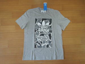 新品 アディダスオリジナルス adidas originals 迷彩ロゴ Tシャツ S 灰