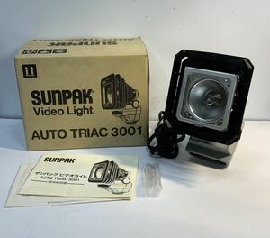 Sunpak Video Light Auto Triac 3001 ビデオライト 説明書箱有/481 カメラ フラッシュ パーツ アクセサリー サンパック