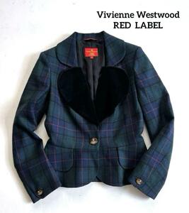 美品【希少】ヴィヴィアンウエストウッド レッドレーベル Vivienne Westwood RED LABEL ラブジャケット タータンチェック サイズ３