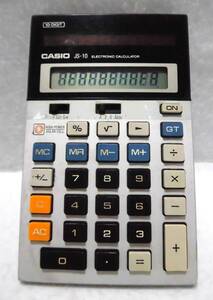 ★レトロ☆CALC★珍品「[送料430円] CASIO 電卓 JS-10 ソーラー 10桁 動作品 カシオ 約16.5cm×10cm」現状渡し