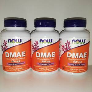 【3個セット】DMAE 250mg 100粒 NOW Foods ナウフーズ【新品・送料込】