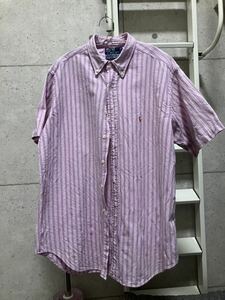 希少 XL/TGポロ ラルフローレン 開襟 半袖 シャツ 胸ポニー POLO RRL ビンテージ アロハ 501 50s リバースGAP