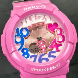 新品 CASIO カシオ Baby-G ベビージー ネオンダイアルシリーズ BGA-131-4B3 腕時計 クオーツ アナログ 多機能 ピンク×カラフル文字盤