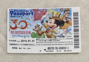 13-98. ディズニー　Disney 使用済み　パスポート　チケット　株主優待　ディズニーランド30周年　ミッキー チップ　デール