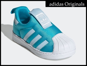 送料無料 新品 adidas Originals アディダス 21AW FZ2992 SS 360 ラバーシェルトゥ スリッポン スニーカー シューズ ブルー 12.0cm ③