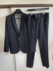 【セットアップ】 NUMBER NINE ナンバーナイン SUIT セットアップスーツ テーラードジャケット ブレザー スラックス パンツ BLACK 黒色