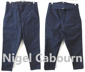 日本製/Nigel Cabourn:ナイジェルケーボン/UTILITY PANT MOLESKIN/モールスキン ベイカーパンツ/ユーティリティーパンツ/ネイビー/W32