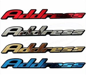 国内未発売 address110 アドレス110 立体エンブレム レッド 2枚1セットの価格　CE47A用ですが全てのアドレス車両にお使いいただけます