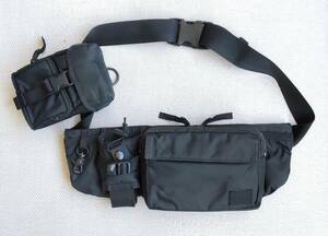 HEADPORTER BLACKBEAUTY WAISTBAG ポーター ブラックビューティー ウエストバック ポーチ付き BLK 吉田カバン