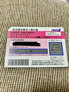 ANA コード通知 株主優待券　期限２５年５月３１日