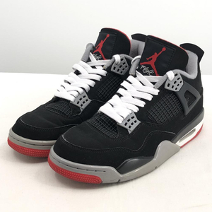 【中古】NIKE AIR JORDAN 4 RETRO BRED サイズ26.0cm 308497-060 ナイキ[240017588773]