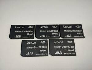 5枚セット　8GB　Lexar　メモリースティックプロデュオ　MEMORY STICK PRO DUO　フォーマット済み　メモリーカード