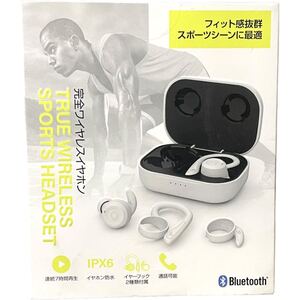 完全ワイヤレスイヤホン TRUE WIRELESS SPORTS HEADSET フィット感抜群 スポーツシーンに最適