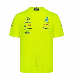 メルセデスAMGペトロナスF1(M） 2022 チームセットアップTシャツ-イエロー