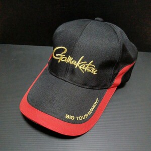 ● がまかつ「Gamakatsu　G杯　キャップ」刺繍 帽子　釣り　フィッシング　黒／赤ライン