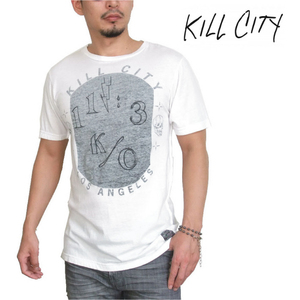 KILL CITY キルシティ 半袖 Tシャツ ホワイト LA ブランド Mサイズ Made in USA 新品