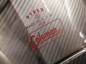 即決★Coleman 220/228 パイレックスガラス 旧ロゴ PYREX 赤ロゴ グローブ レッドレター ホヤ コールマン 中古 290/295 赤色 パイレックス