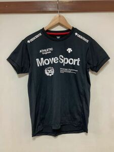 む1317 DESCENTE Move Sport デサント ムーブスポーツ メッシュ半袖Tシャツ S ブラック ドライ 速乾