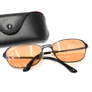 1円 ◆RayBan レイバン サングラス アイウェア スクエア RB3207 メタル オレンジレンズ◆E.Ber.tI-18