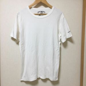 送料込 日本製 ヒステリックグラマー 袖プリント入り Tシャツ WHITE Lサイズ USED HYSTERIC GLAMOUR 白 アメカジ 古着 半袖 made in japan