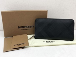 BURBERRY(バーバリー) CAVEN DISH LONDON CHECK ロンドン チェック ラウンドファスナー長財布 / 8011480 【64742-007】