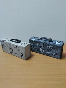 § 昭和レトロ カセットテープ 収納箱 ケース トランク アンティーク 2個セット ヤフオクのみ出品 商品説明必読