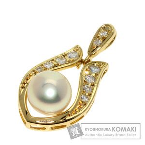 MIKIMOTO ミキモト パール 真珠 ダイヤモンド ペンダントトップ K18イエローゴールド レディース 中古