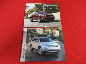 ●　TOYOTA　HIGHLANDER　左H　2013　14　平成25　26　カタログ　2セット　●