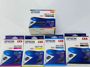 EPSON エプソン純正 インクカートリッジ IB 07 CL4B +4色 計2セット分 期限26.10.12/27.01 パッケージ傷有り (A291