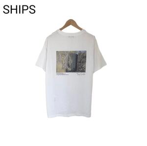 SHIPS　絵画Tシャツ　バックプリント　Tiny GARDEN　フリーサイズ