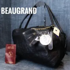 ★新品未使用★ ボーグラン BEAUGRAND オーストリッチ ハンドバッグ