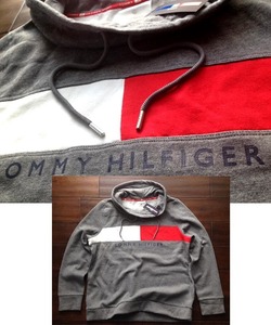 【既決usa】トミーヒルフィガー★TOMMY HILFIGER完売胸元【TOMMY HILFIGER Flag】ロゴ入ハイネック【TH Women